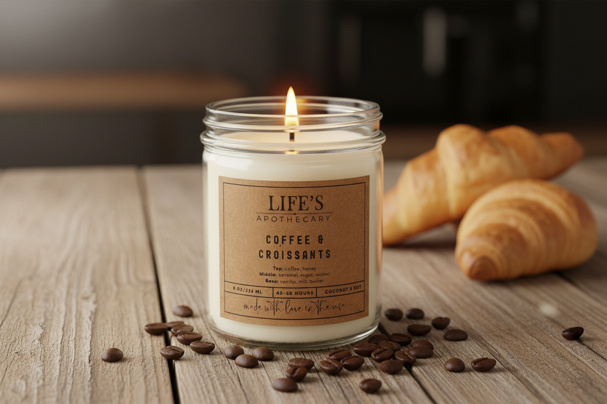 Coffee & Croissants Farmhouse Candle