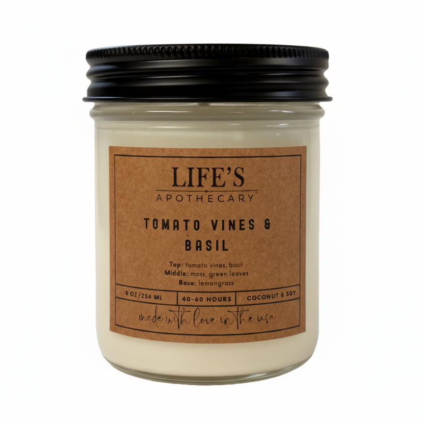 Tomato Vines & Basil Farmhouse Candle