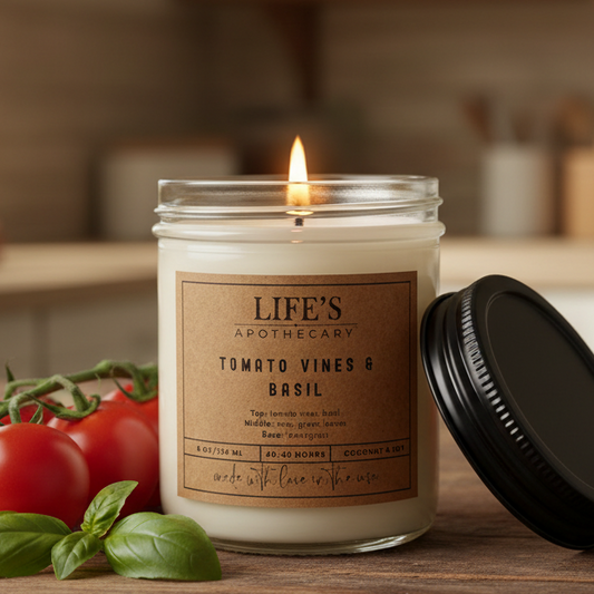 Tomato Vines & Basil Farmhouse Candle