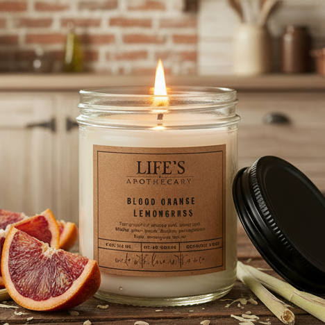 Blood Orange Lemongrass Farmhouse Candle